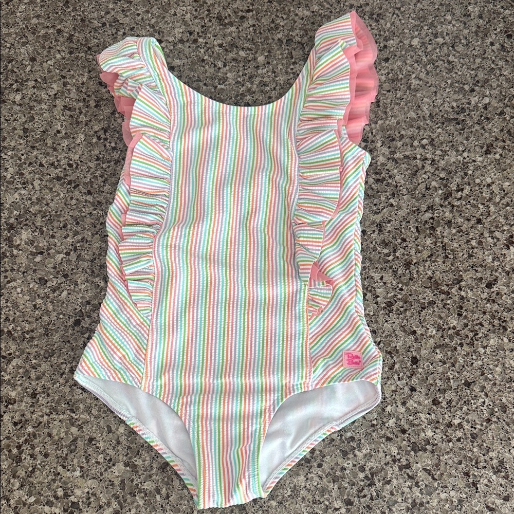 Ruffle Butts Pastel Striped Swimsuit